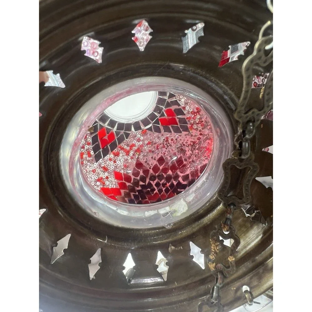 Turkish Mosaic Glass Hanging lamp from Istanbul Grand Bazaar hanging gold